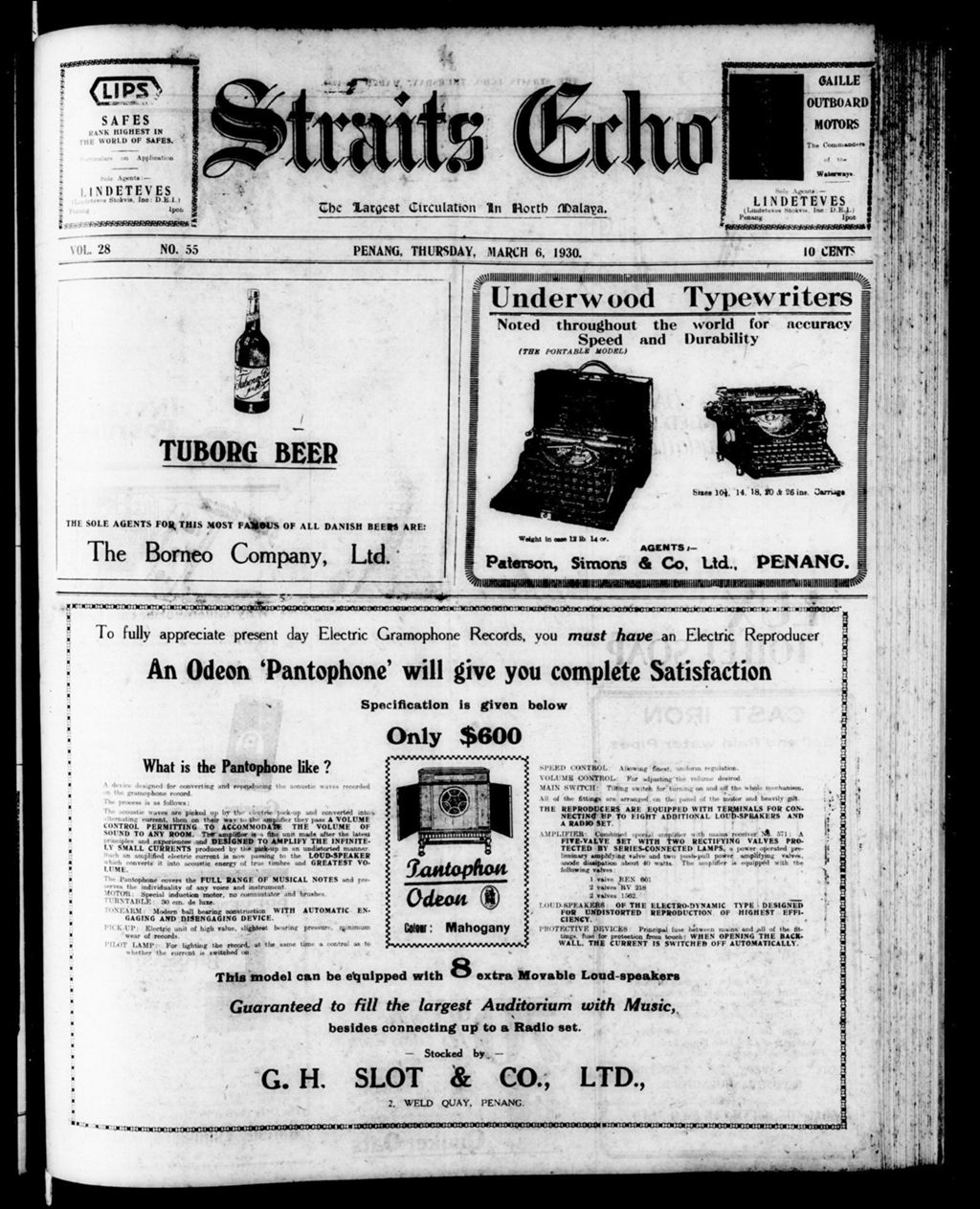 Miniature of Straits Echo 06 March 1930