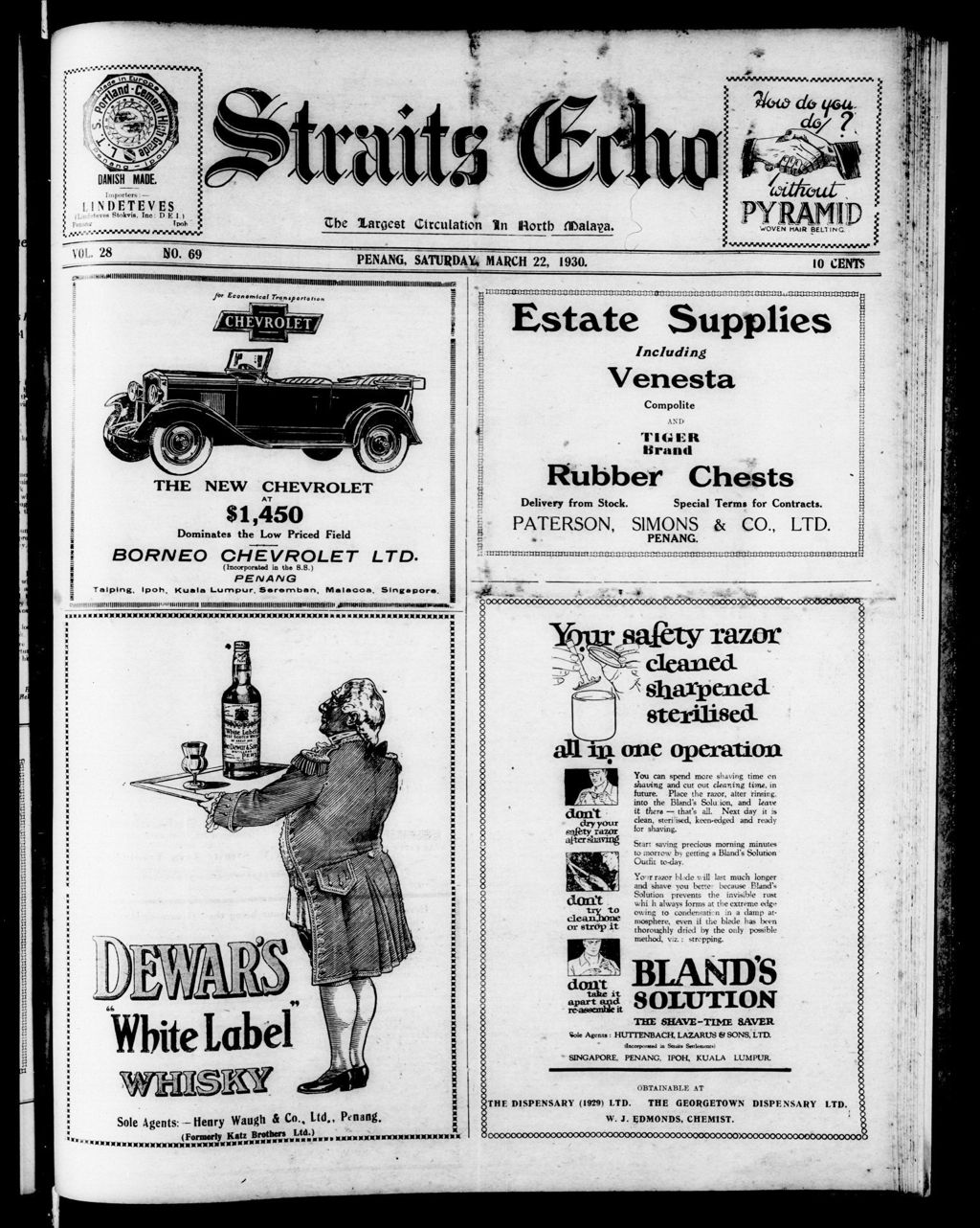 Miniature of Straits Echo 22 March 1930