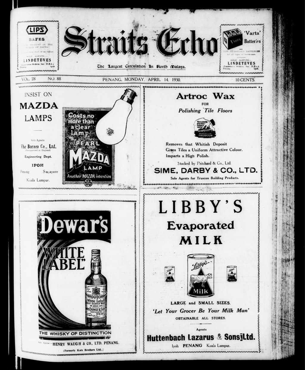 Miniature of Straits Echo 14 April 1930