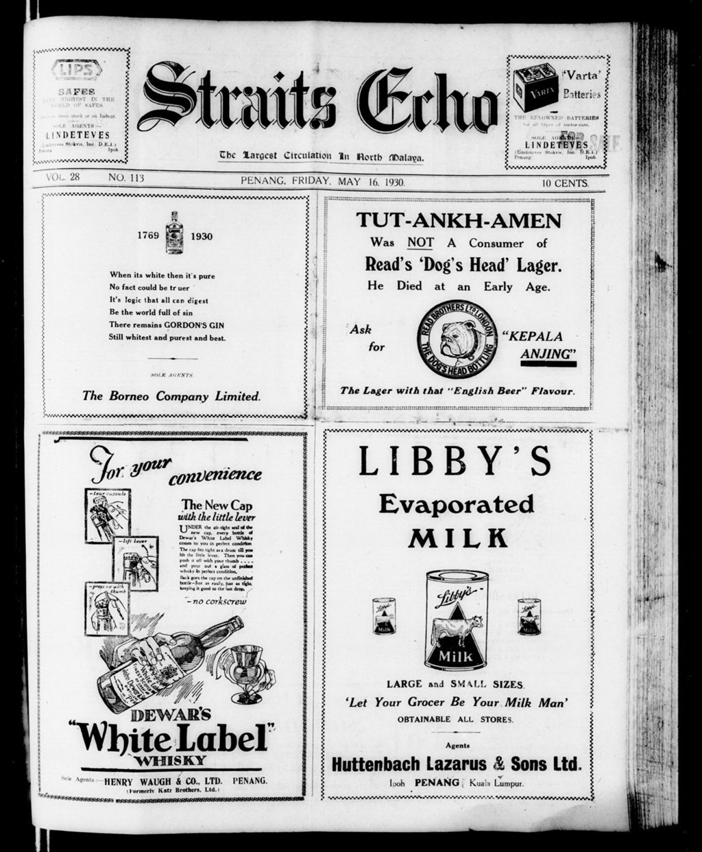 Miniature of Straits Echo 16 May 1930