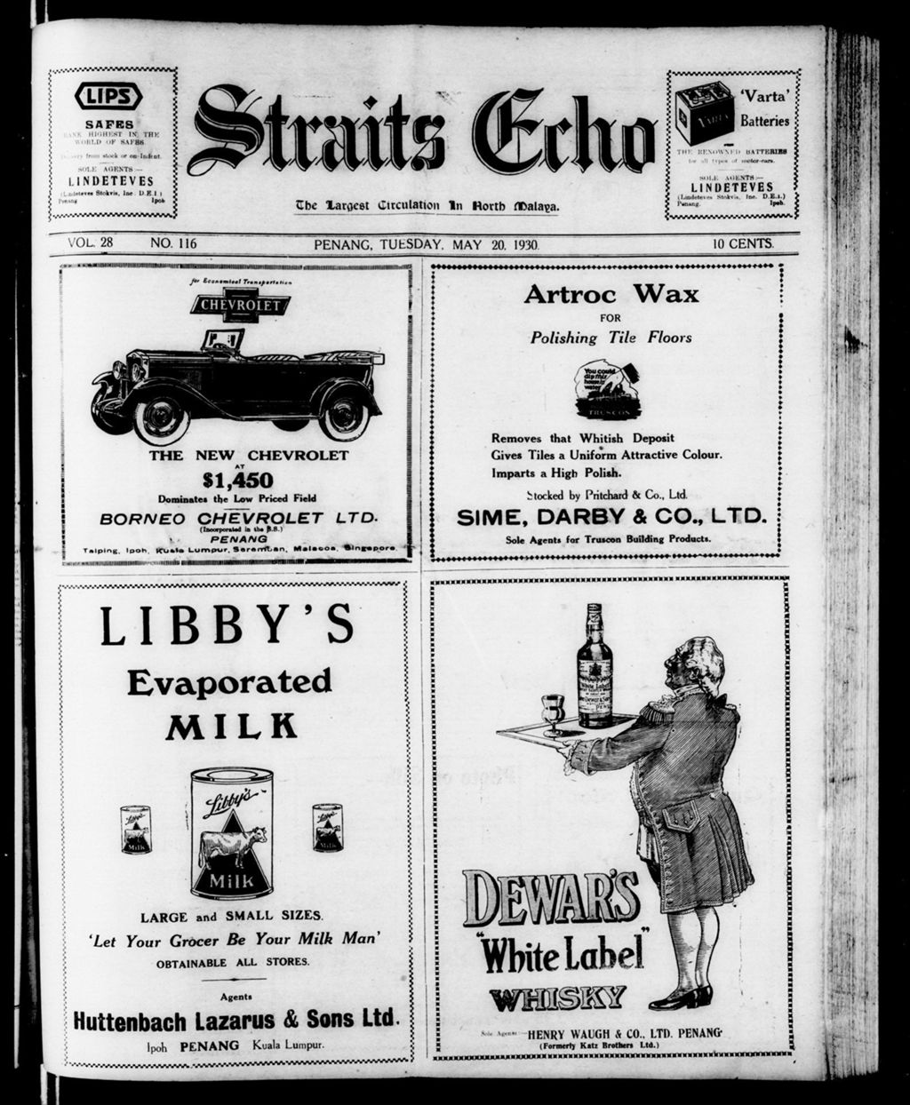 Miniature of Straits Echo 20 May 1930