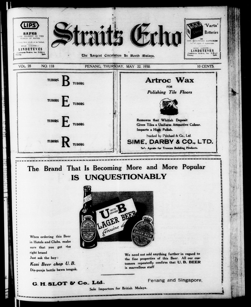 Miniature of Straits Echo 22 May 1930