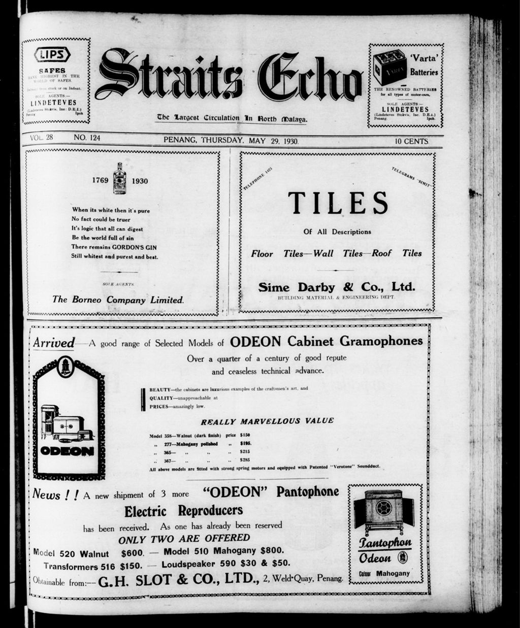 Miniature of Straits Echo 29 May 1930