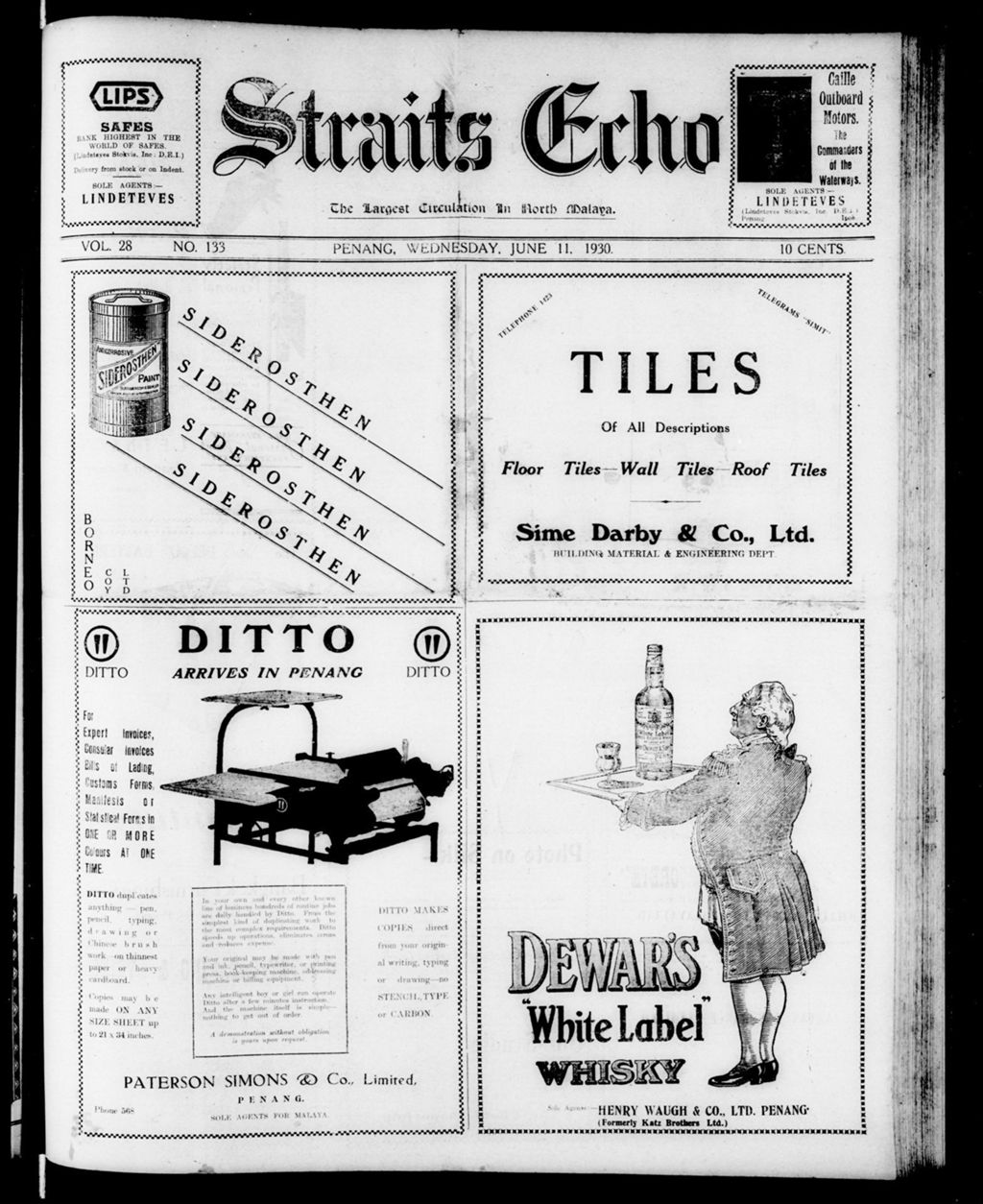 Miniature of Straits Echo 11 June 1930