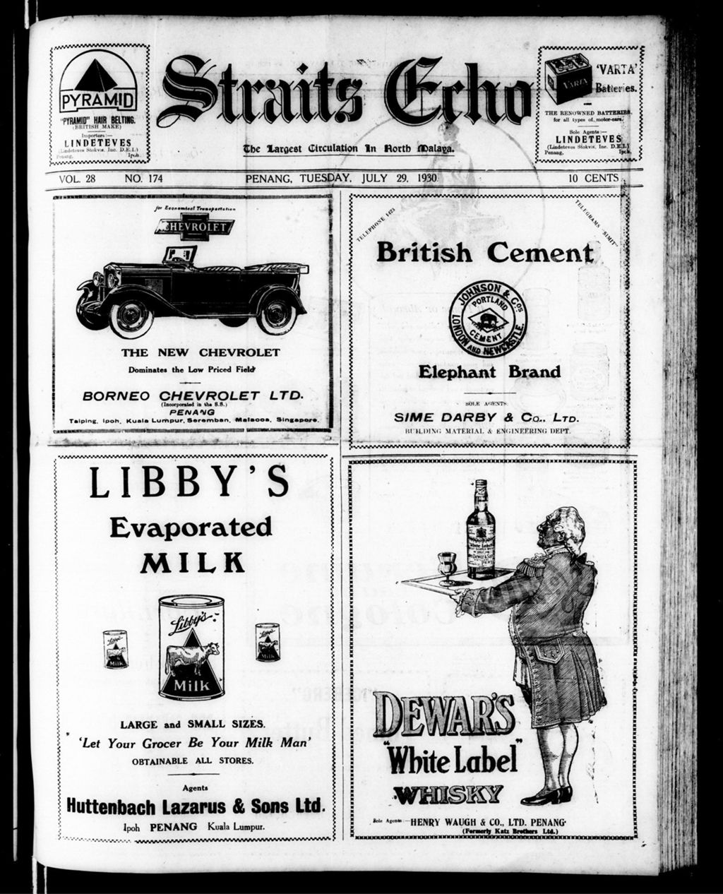 Miniature of Straits Echo 29 July 1930