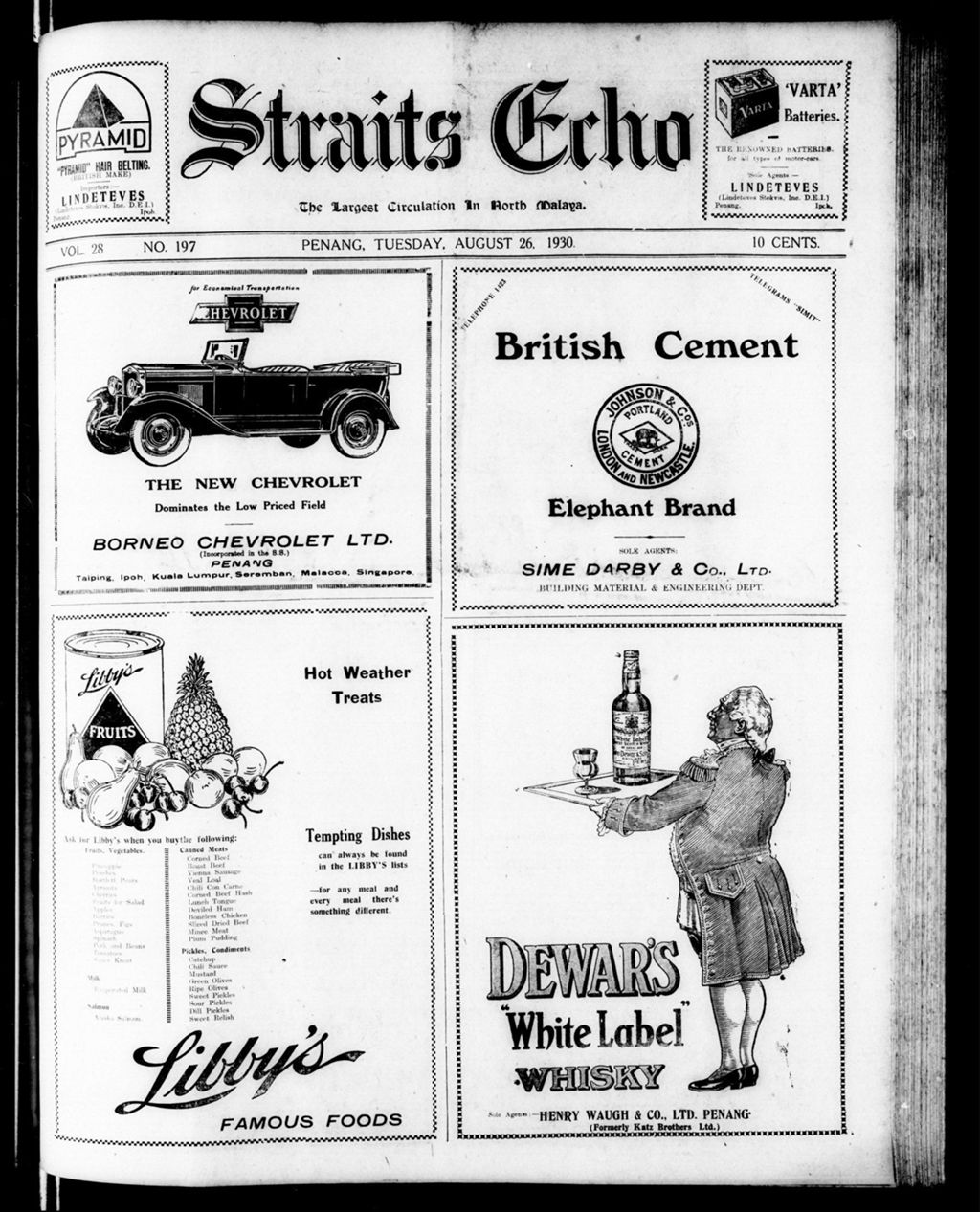 Miniature of Straits Echo 26 August 1930