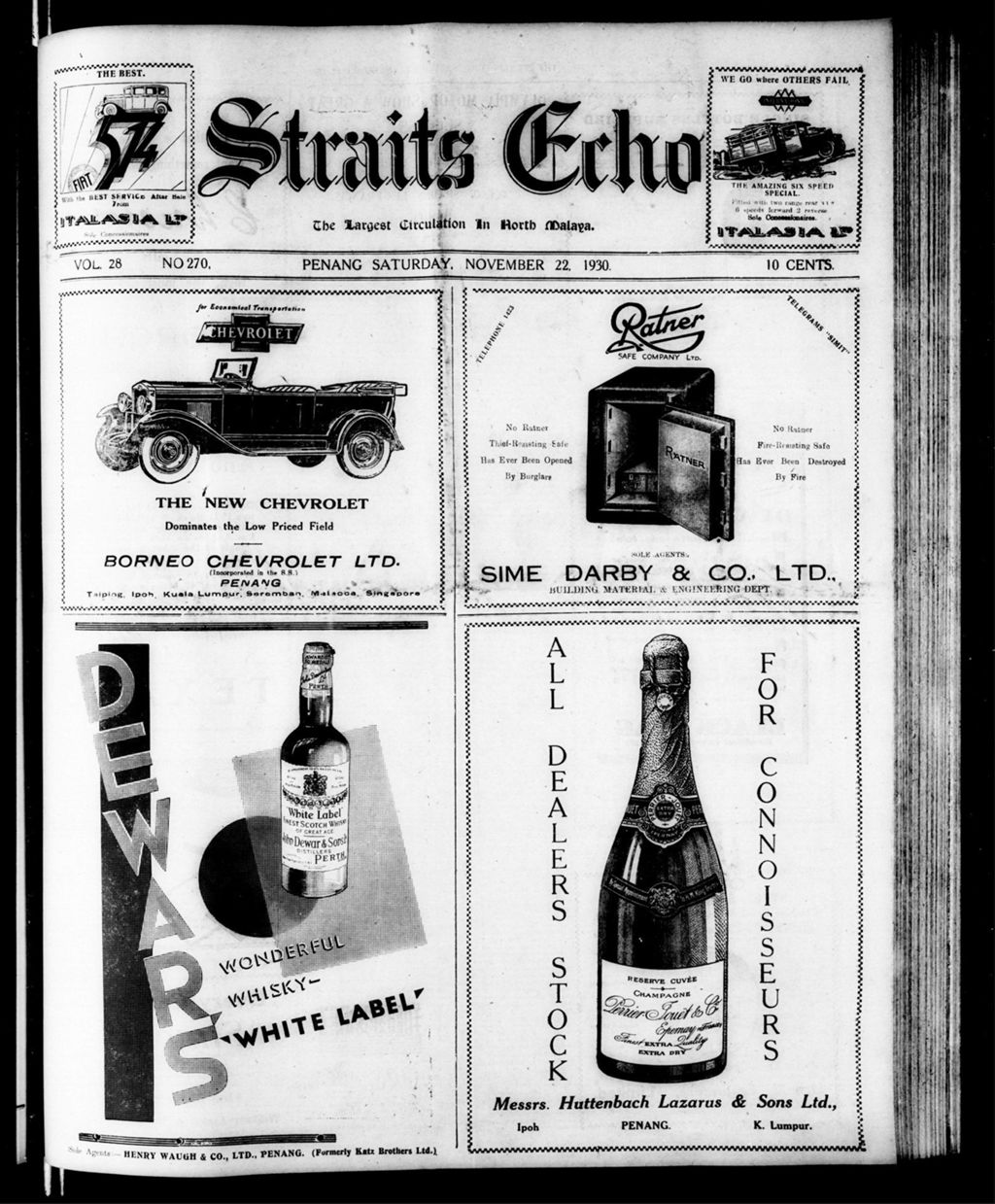 Miniature of Straits Echo 22 November 1930