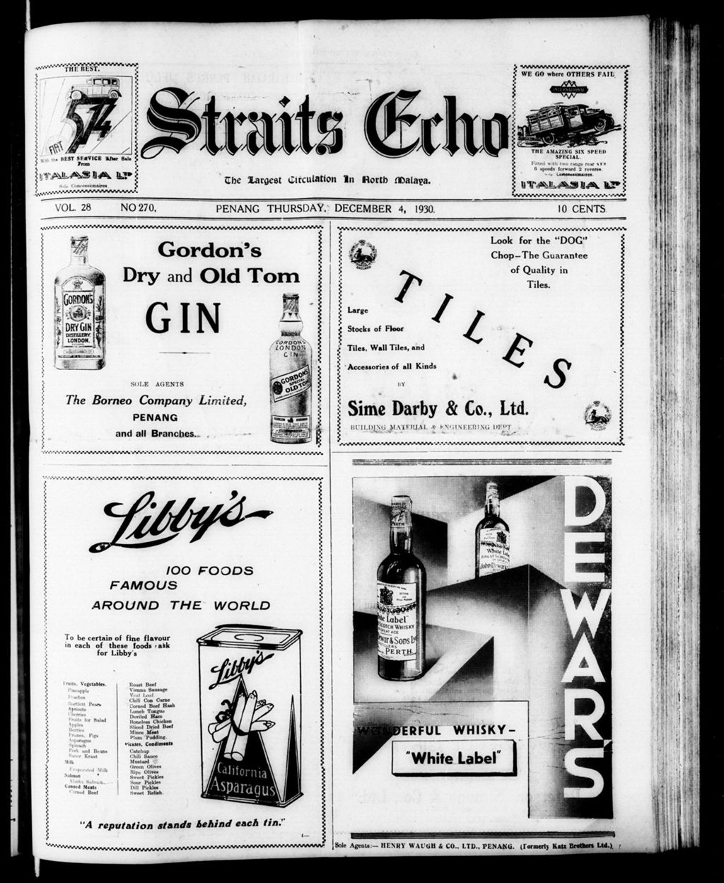 Miniature of Straits Echo 04 December 1930