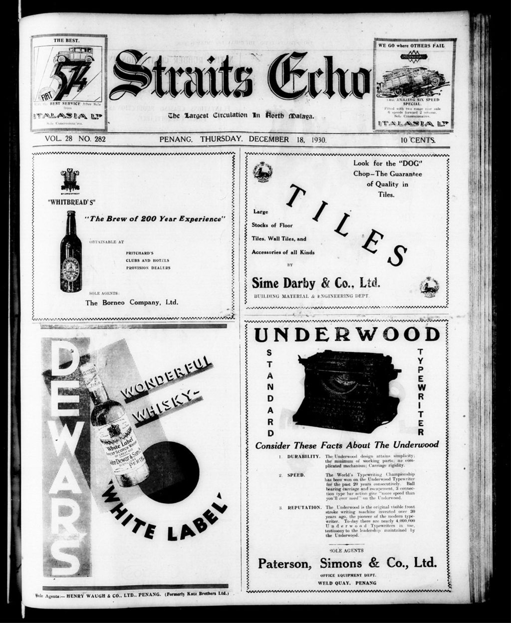 Miniature of Straits Echo 18 December 1930