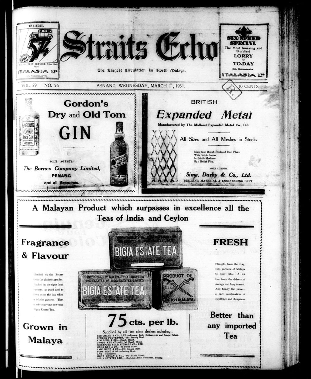 Miniature of Straits Echo 11 March 1931