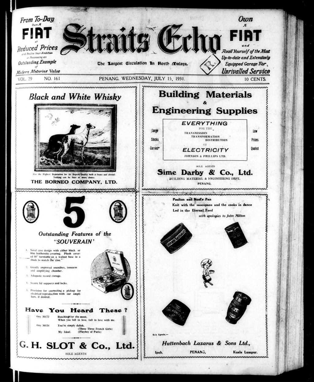 Miniature of Straits Echo 15 July 1931