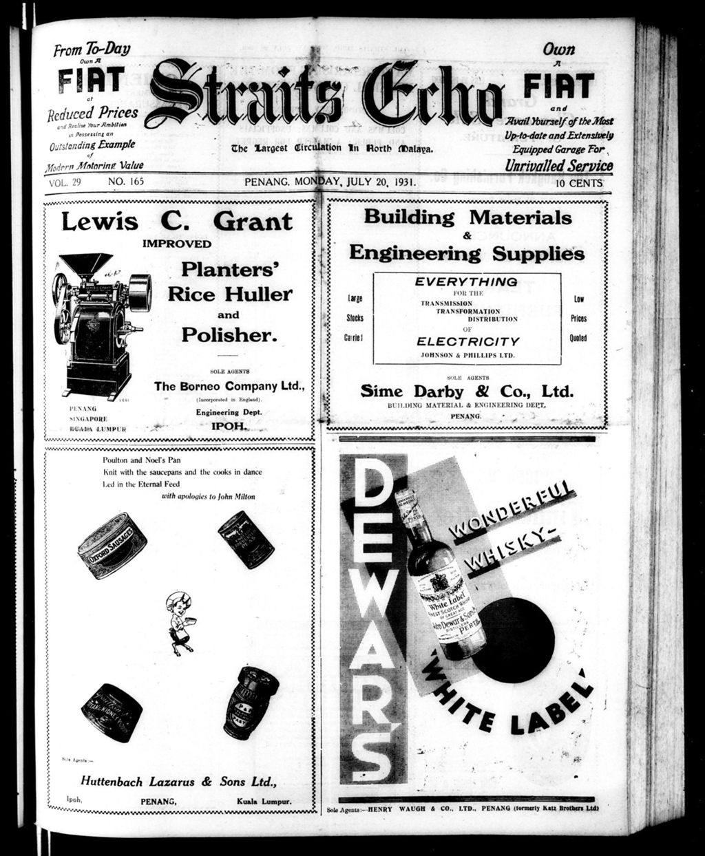 Miniature of Straits Echo 20 July 1931