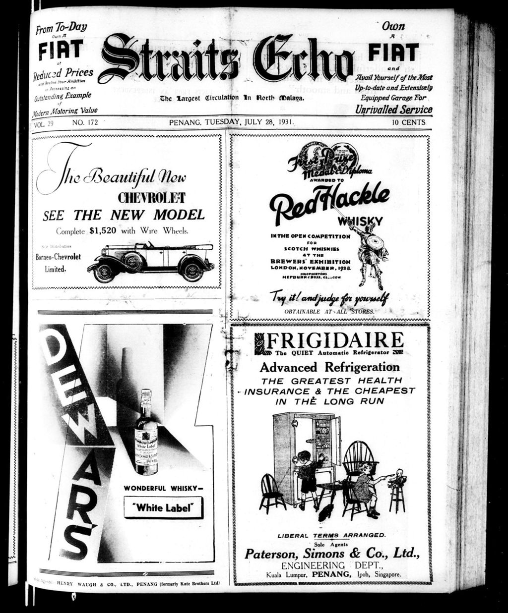 Miniature of Straits Echo 28 July 1931