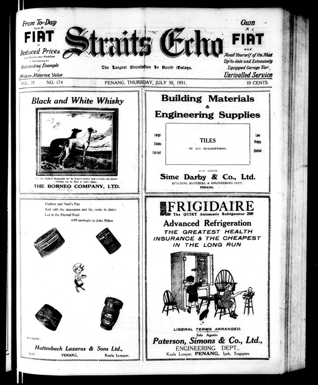 Miniature of Straits Echo 30 July 1931