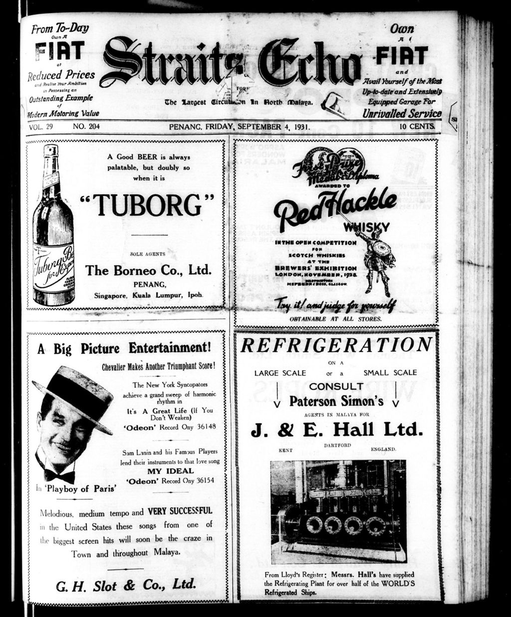 Miniature of Straits Echo 04 September 1931