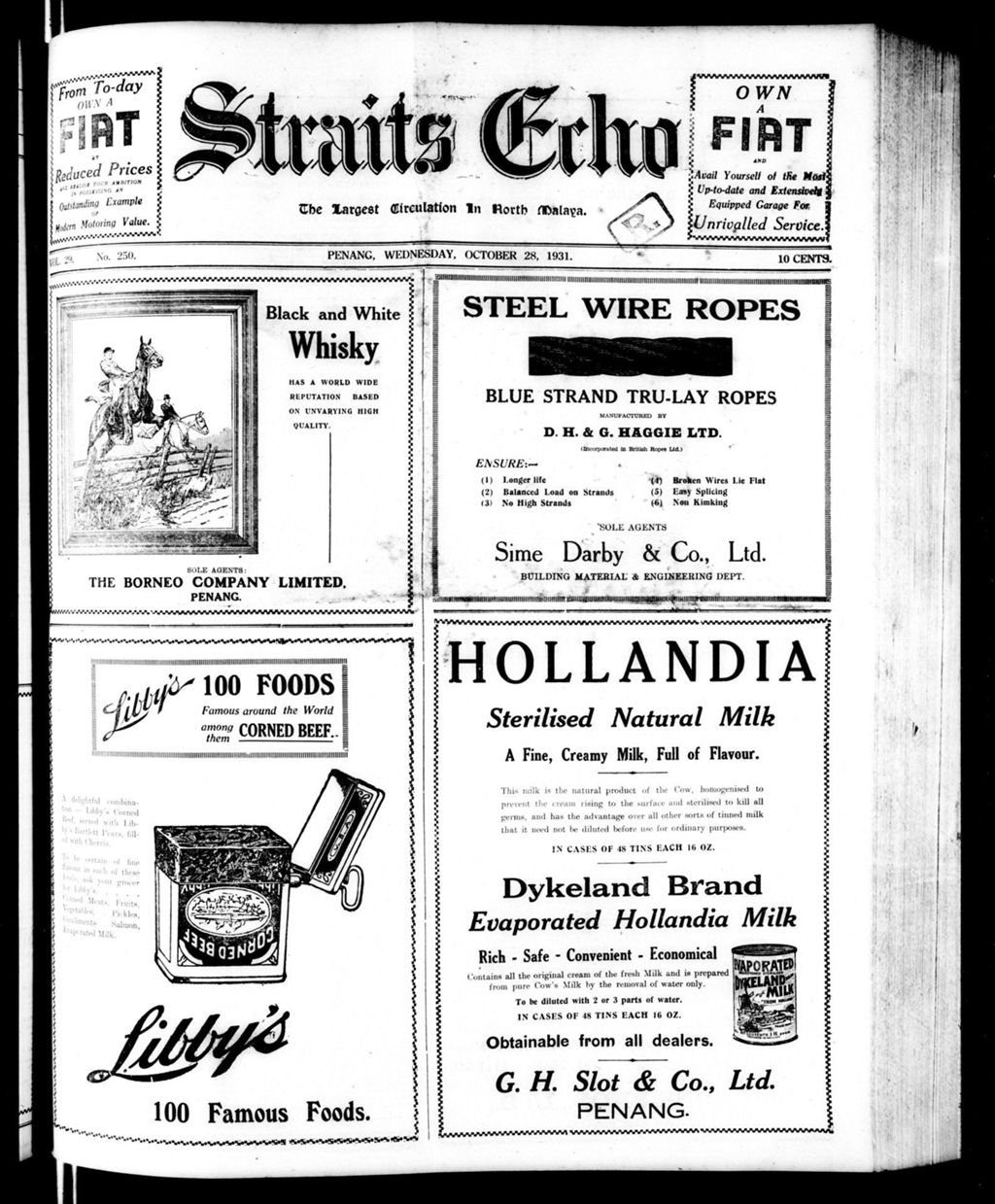 Miniature of Straits Echo 28 October 1931