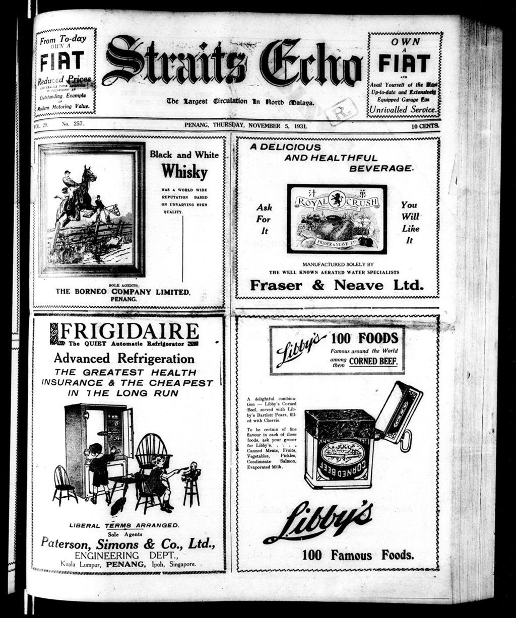 Miniature of Straits Echo 05 November 1931