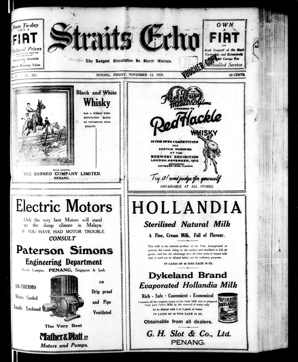 Miniature of Straits Echo 13 November 1931