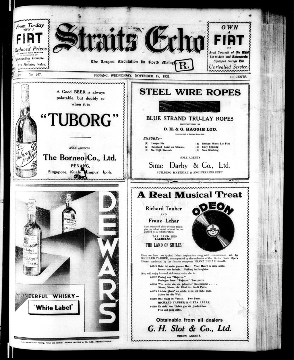 Miniature of Straits Echo 18 November 1931