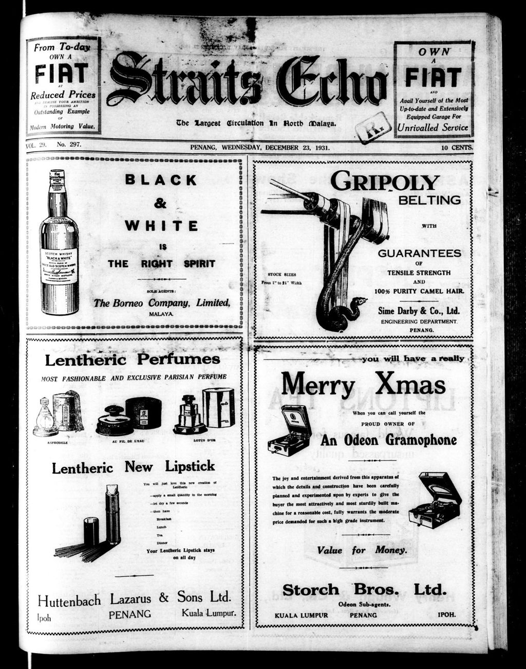 Miniature of Straits Echo 23 December 1931