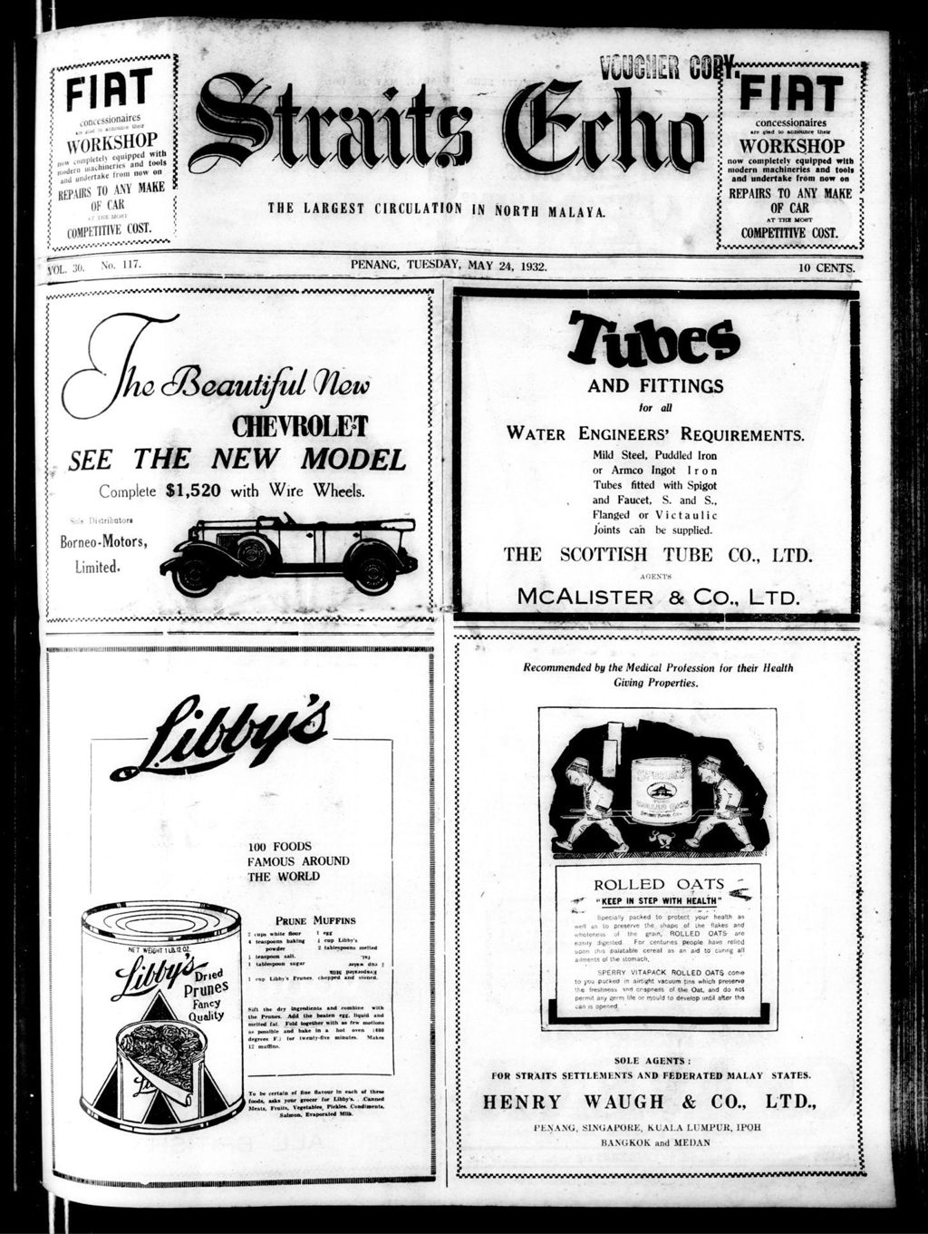 Miniature of Straits Echo 24 May 1932