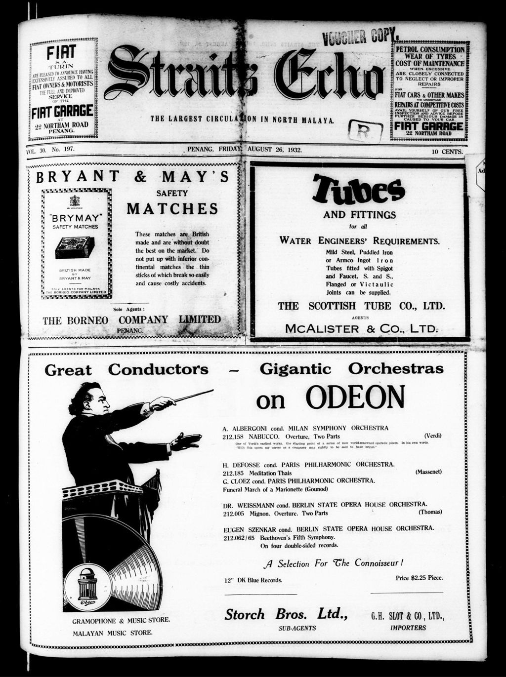 Miniature of Straits Echo 26 August 1932