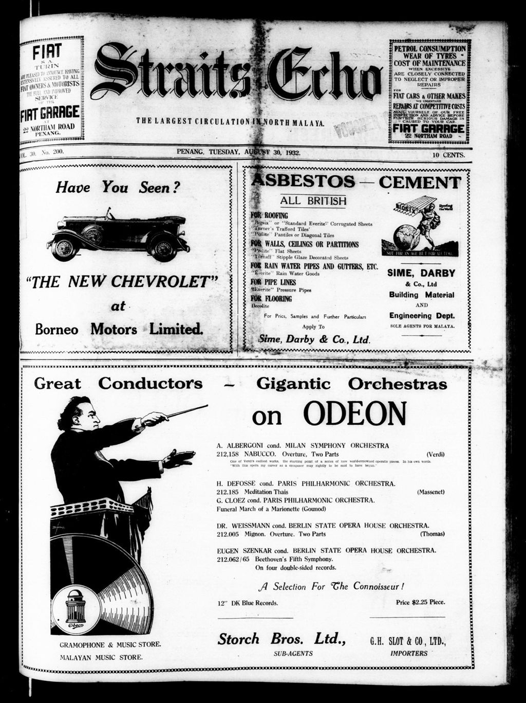 Miniature of Straits Echo 30 August 1932