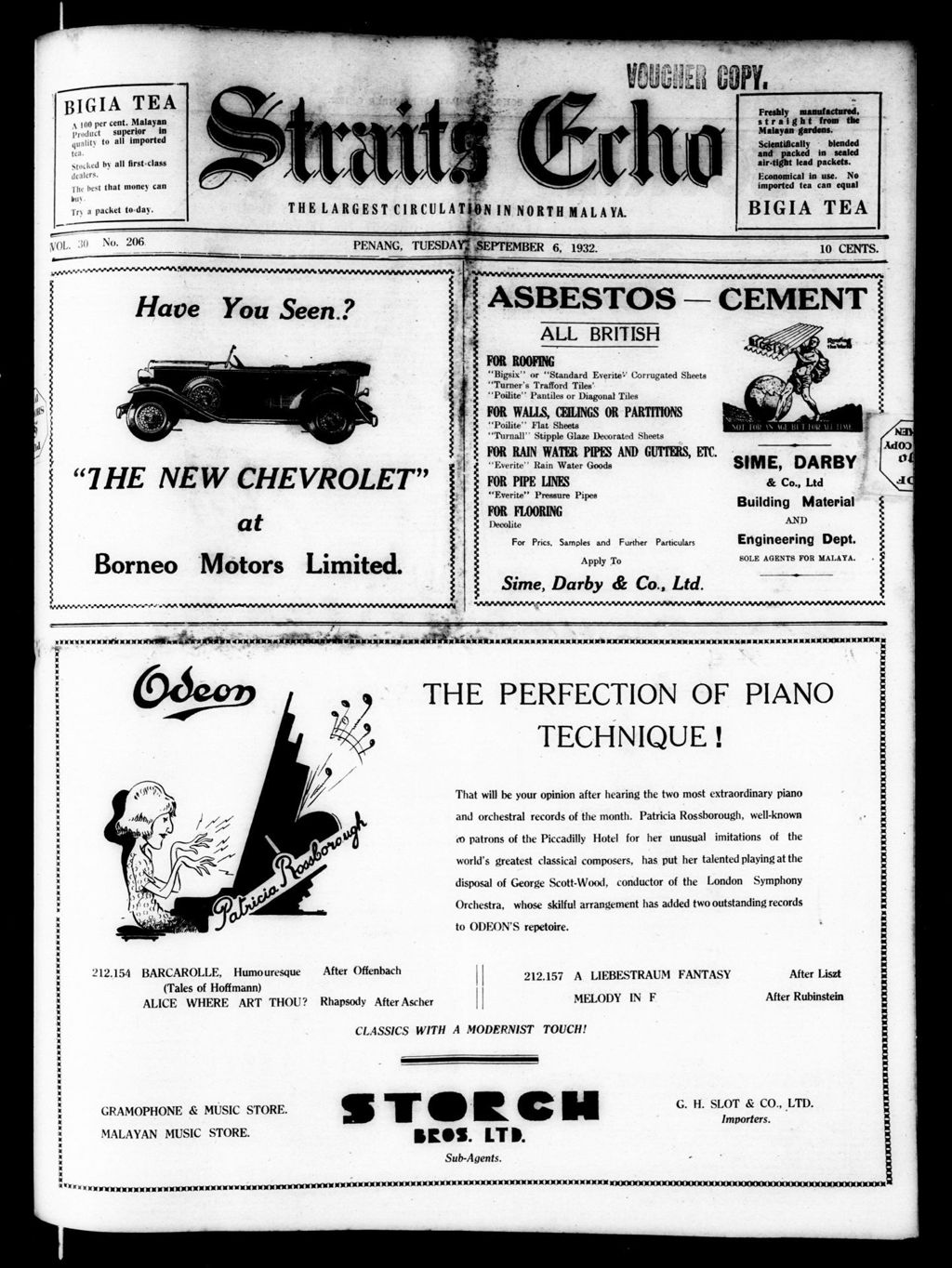 Miniature of Straits Echo 06 September 1932