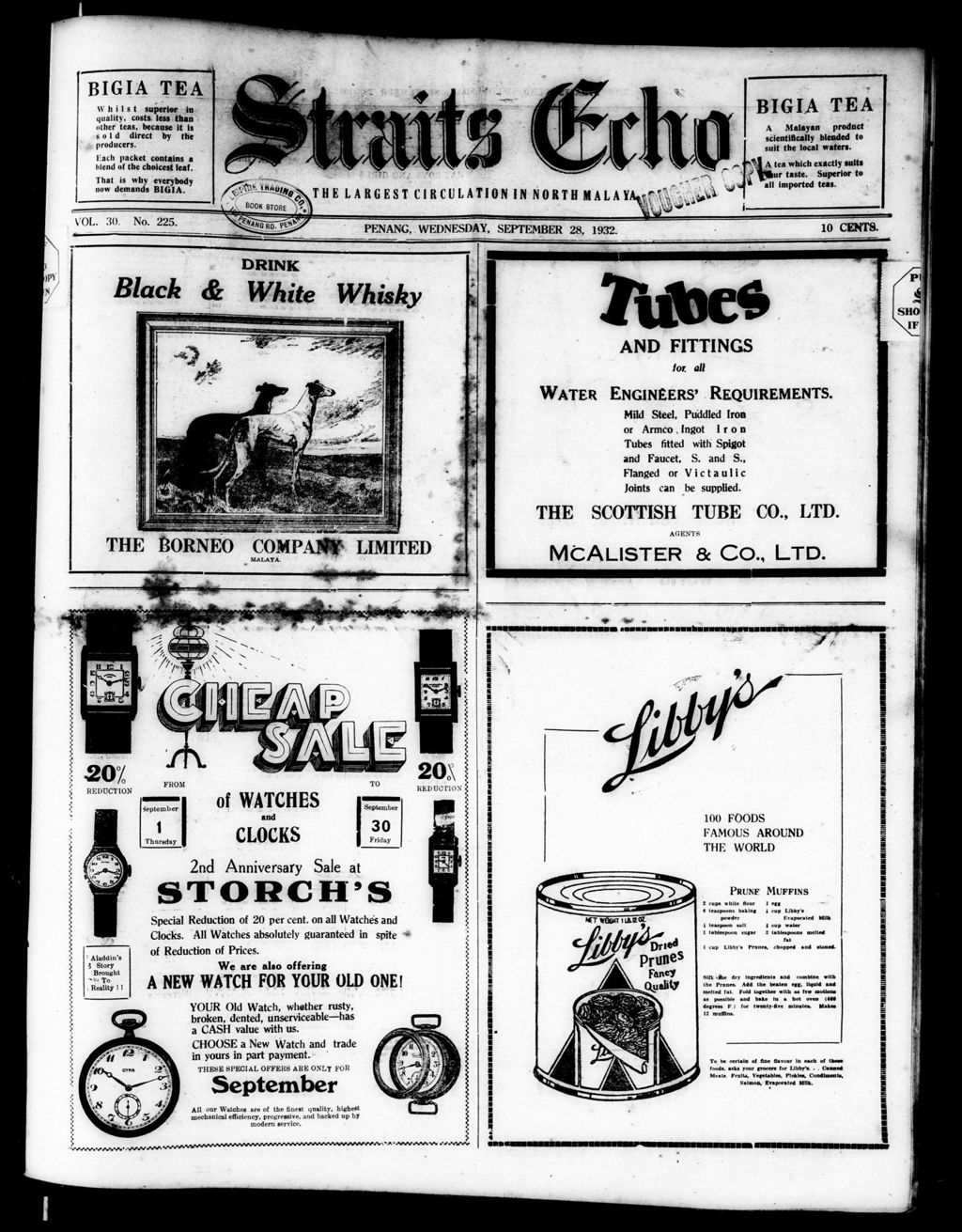 Miniature of Straits Echo 28 September 1932