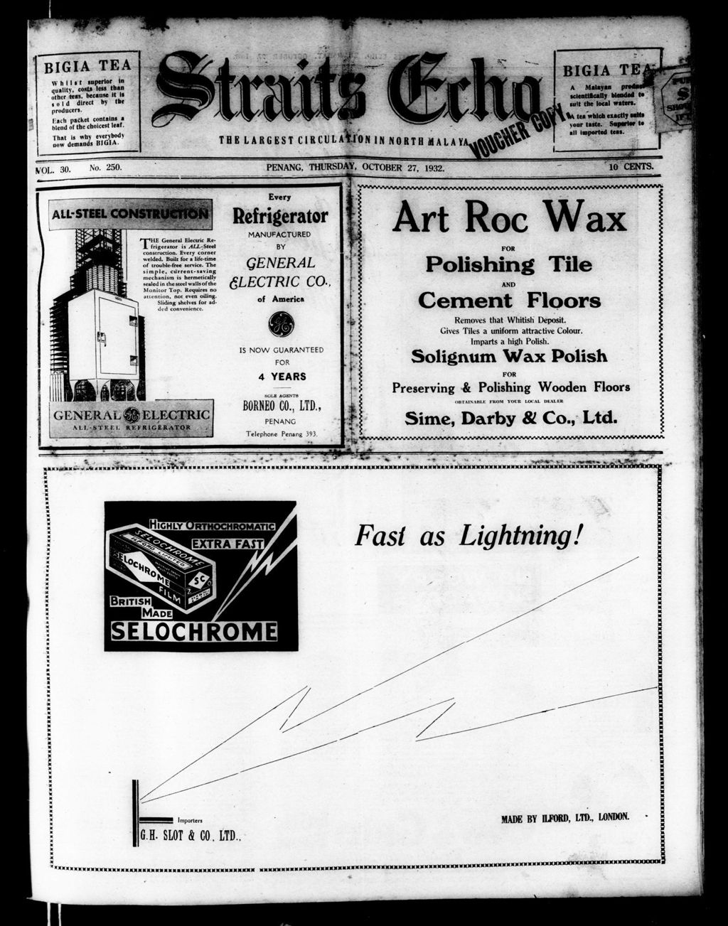 Miniature of Straits Echo 27 October 1932