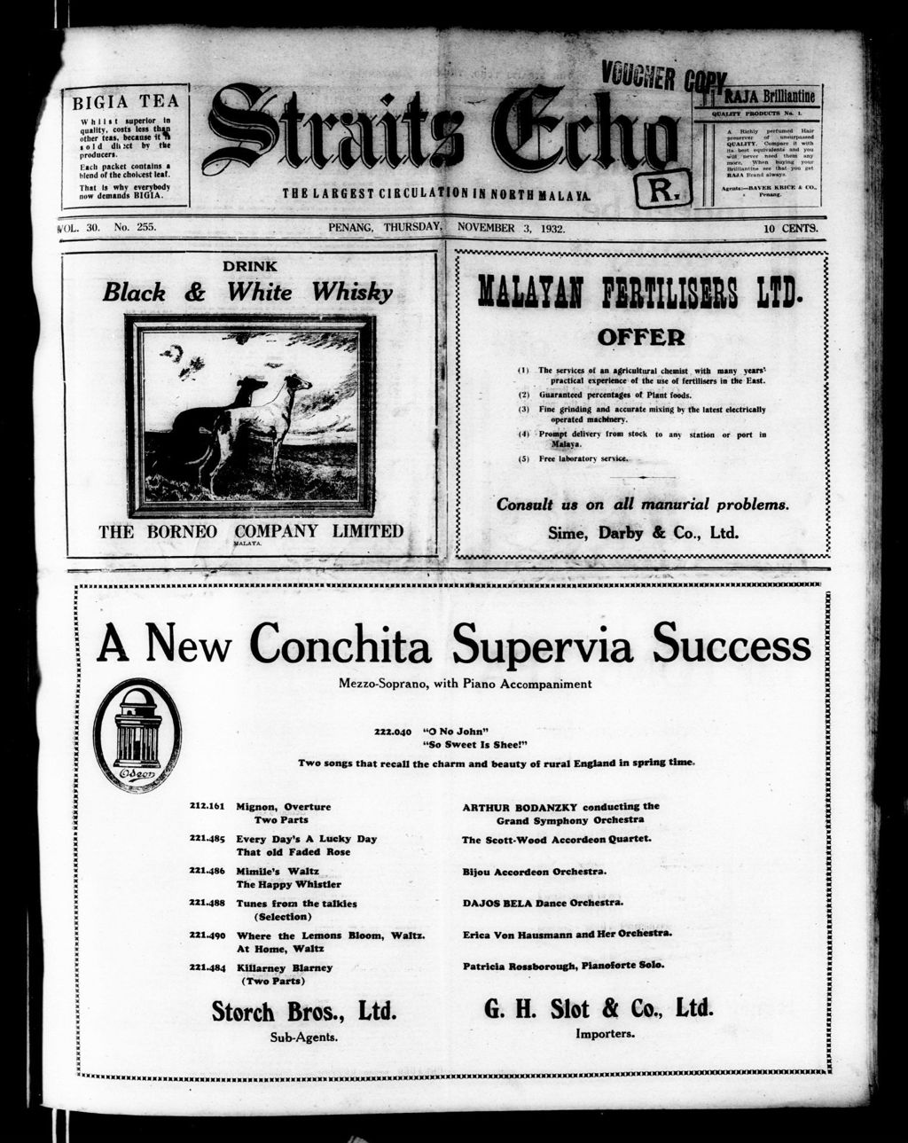 Miniature of Straits Echo 03 November 1932