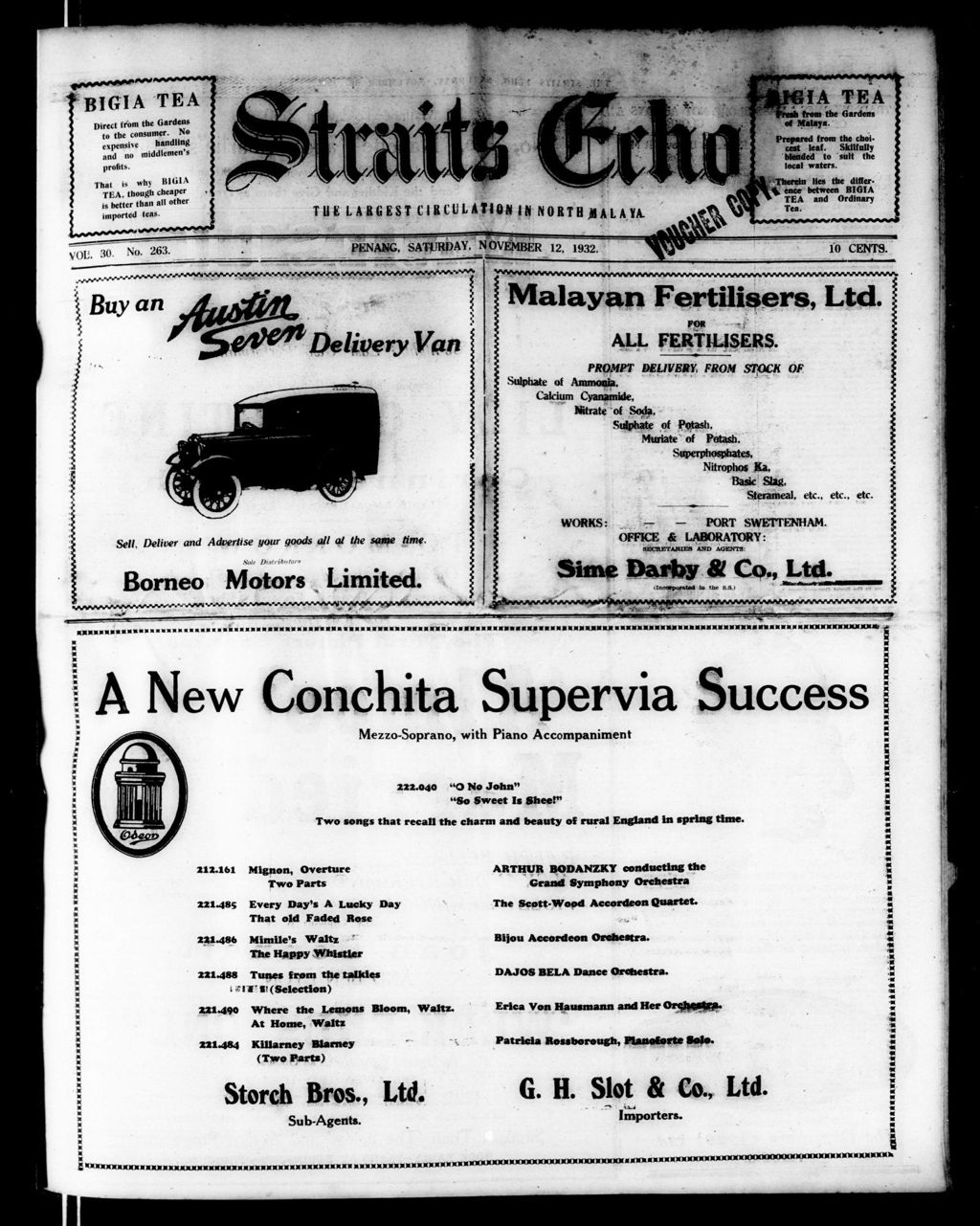 Miniature of Straits Echo 12 November 1932