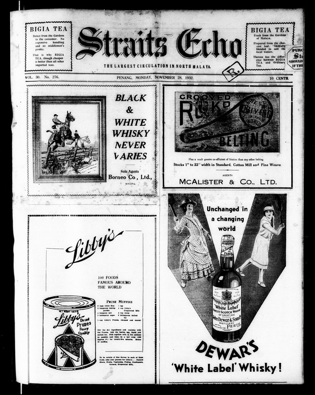 Miniature of Straits Echo 28 November 1932