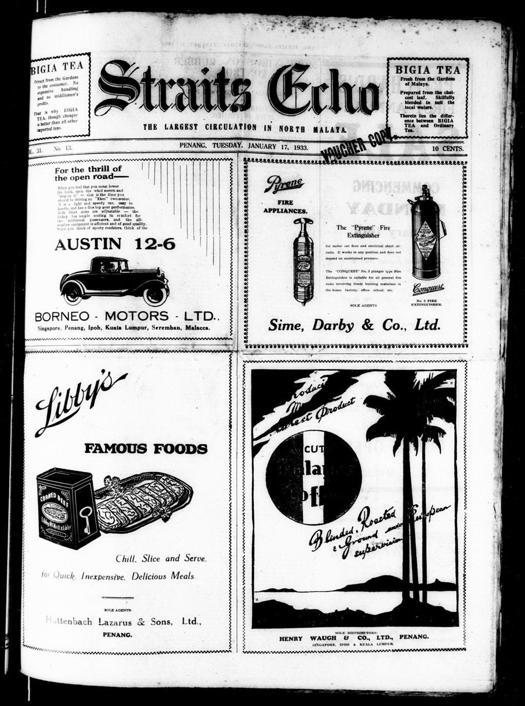 Miniature of Straits Echo 17 January 1933