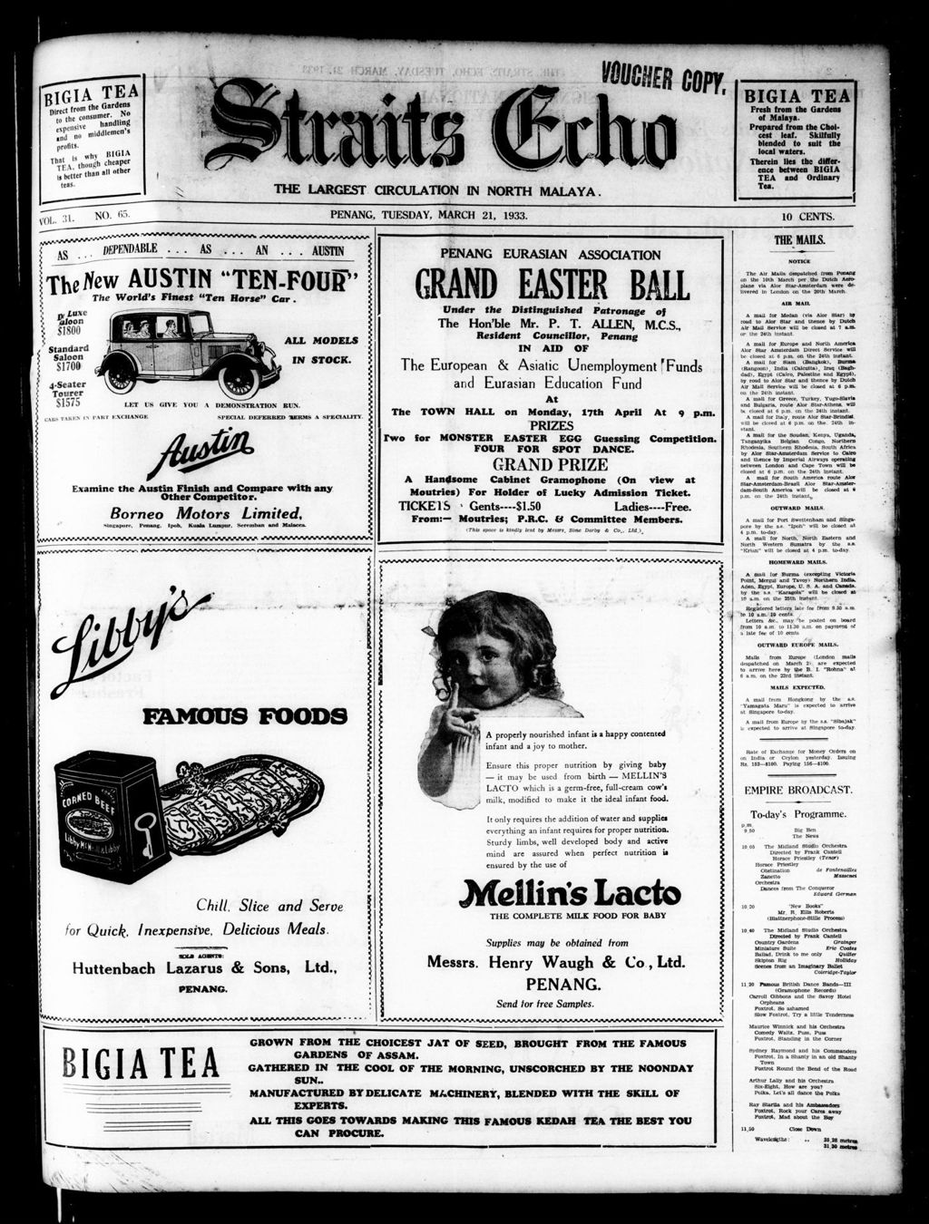 Miniature of Straits Echo 21 March 1933