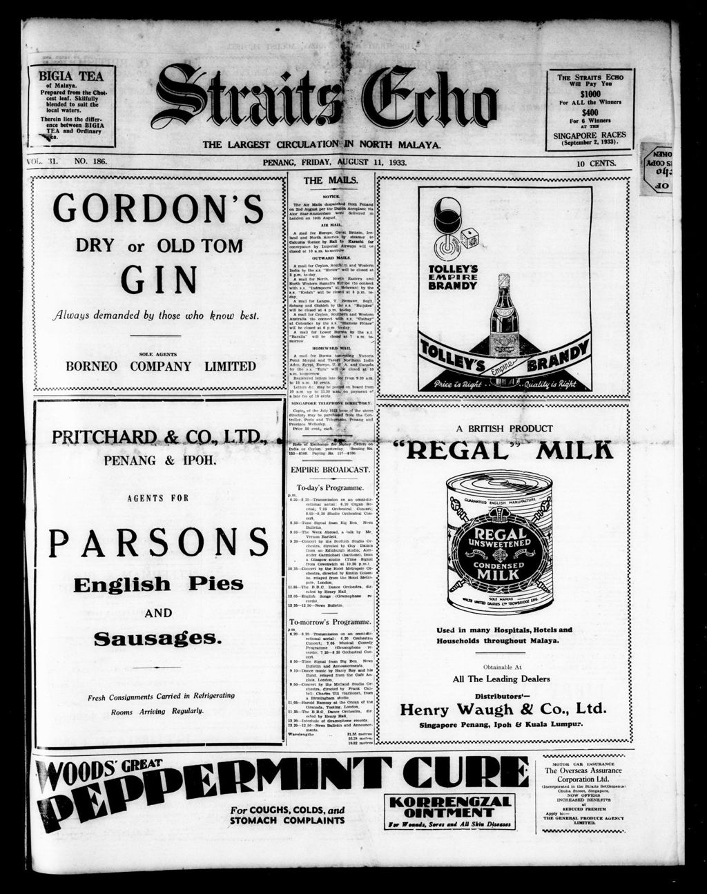 Miniature of Straits Echo 11 August 1933