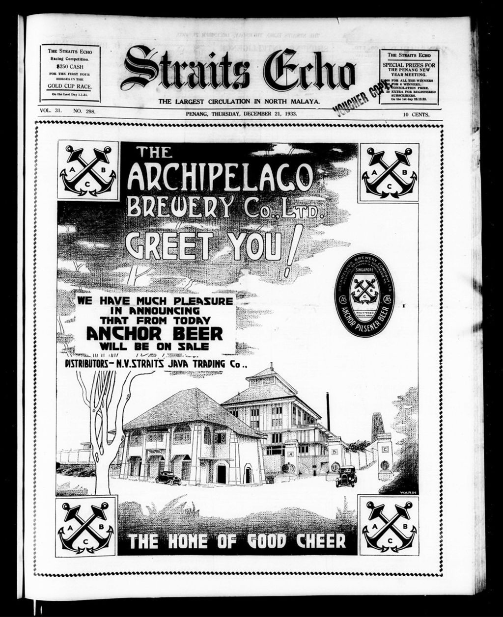 Miniature of Straits Echo 21 December 1933