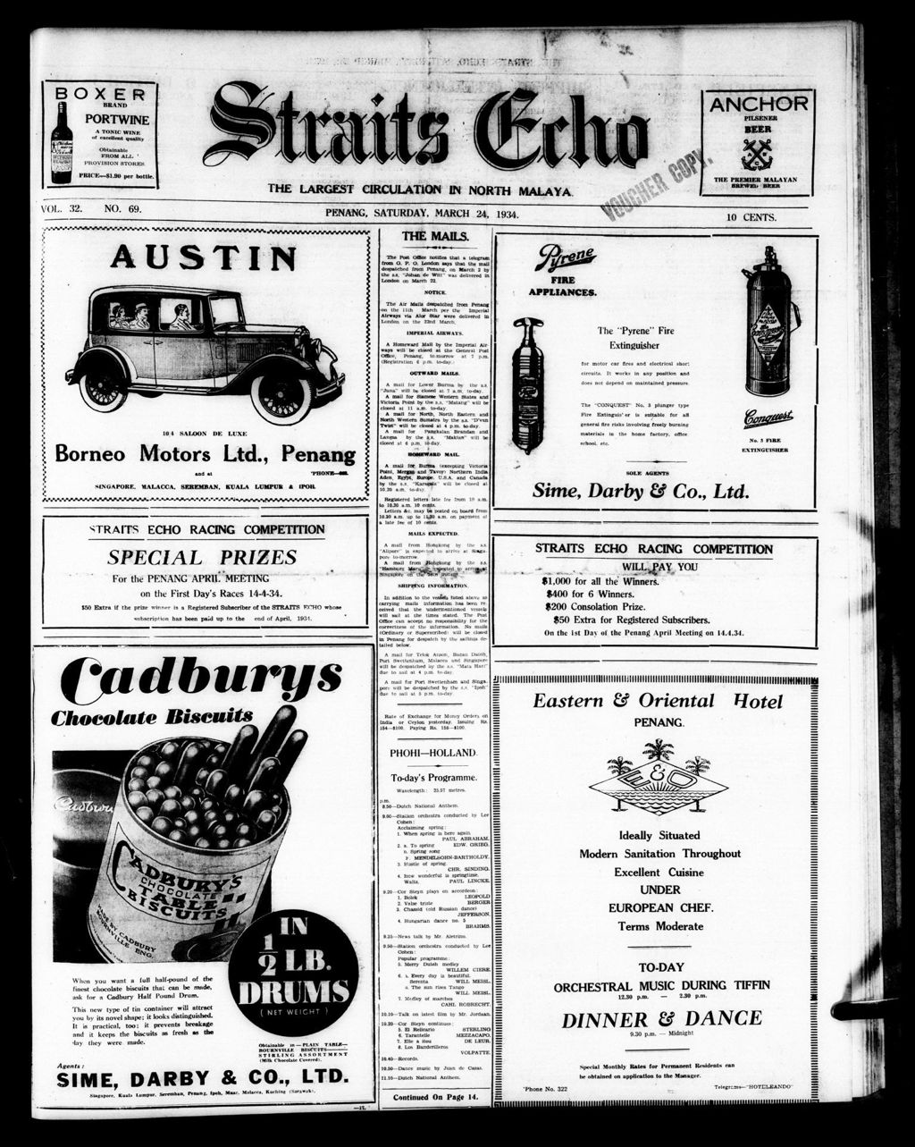 Miniature of Straits Echo 24 March 1934