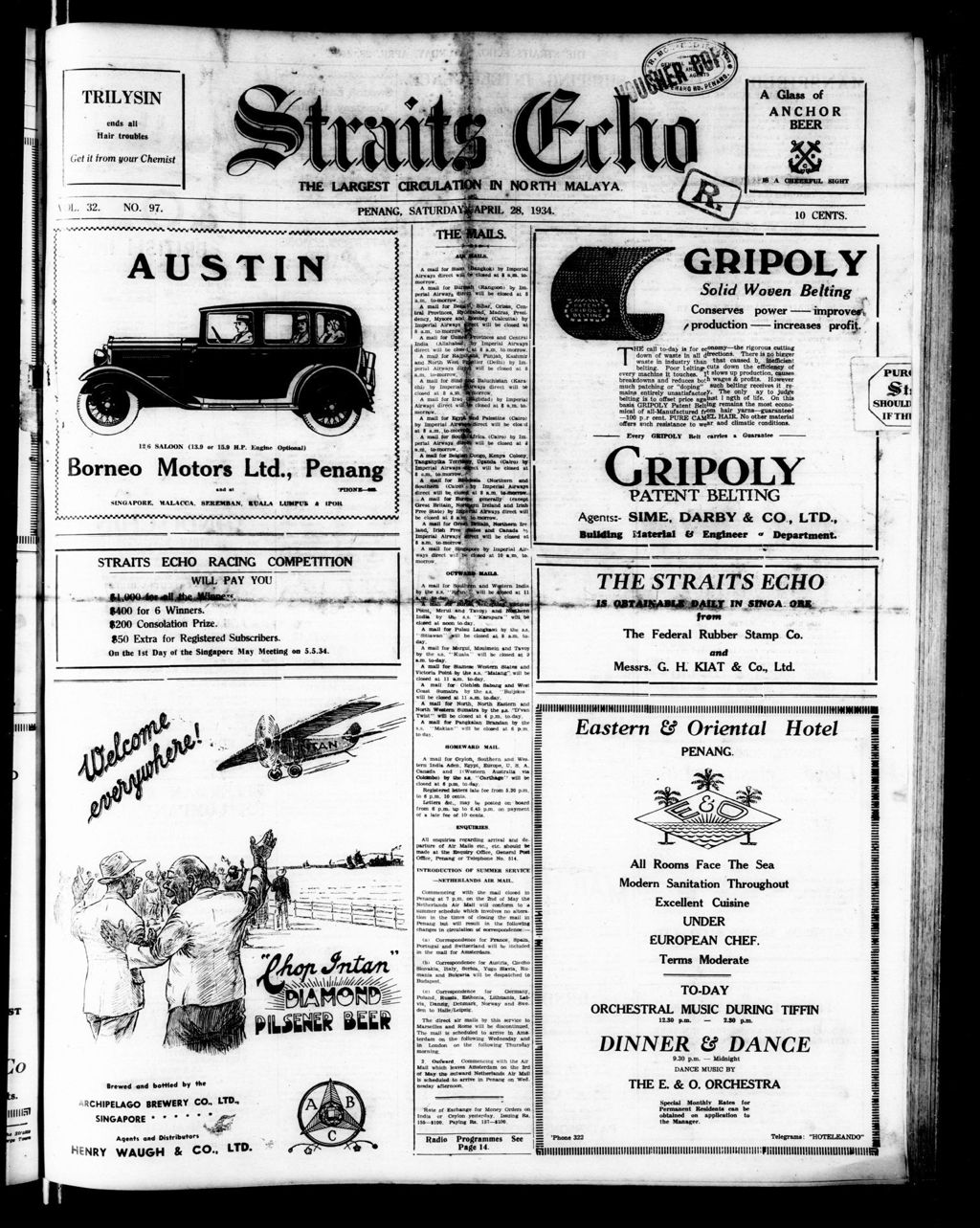 Miniature of Straits Echo 28 April 1934