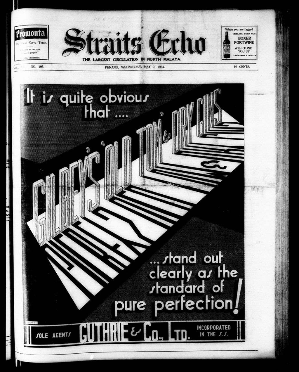 Miniature of Straits Echo 09 May 1934