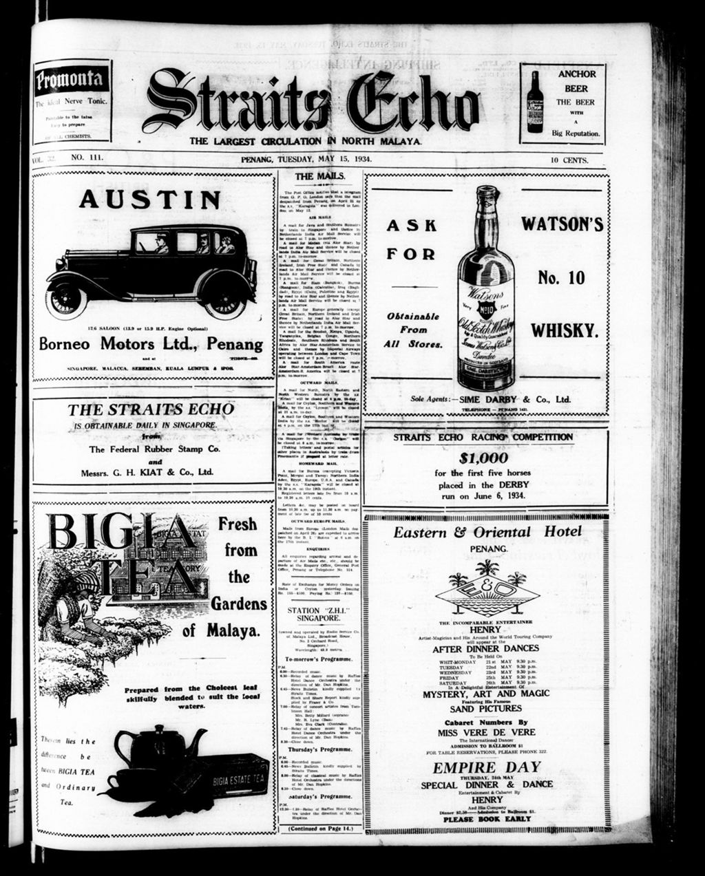 Miniature of Straits Echo 15 May 1934