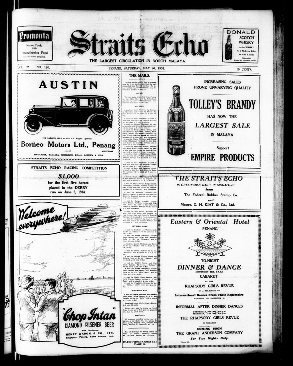 Miniature of Straits Echo 26 May 1934