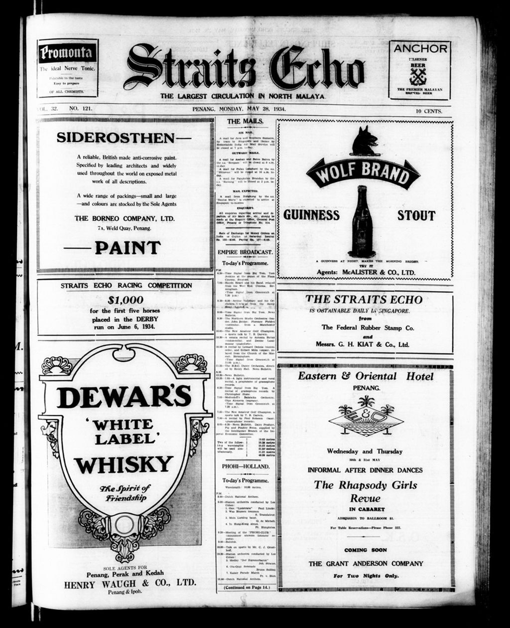 Miniature of Straits Echo 28 May 1934