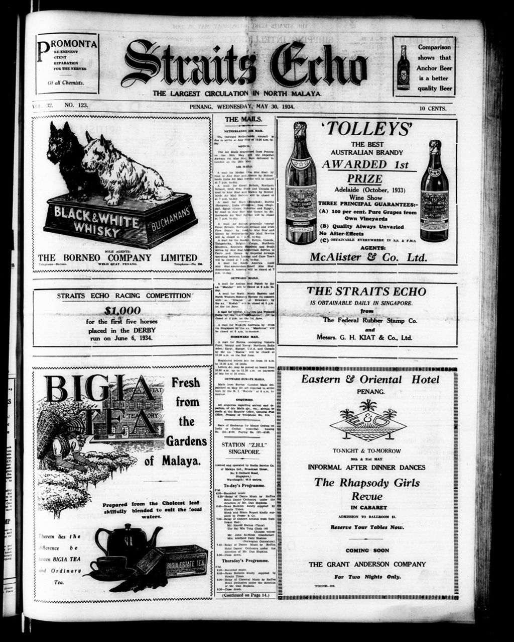 Miniature of Straits Echo 30 May 1934