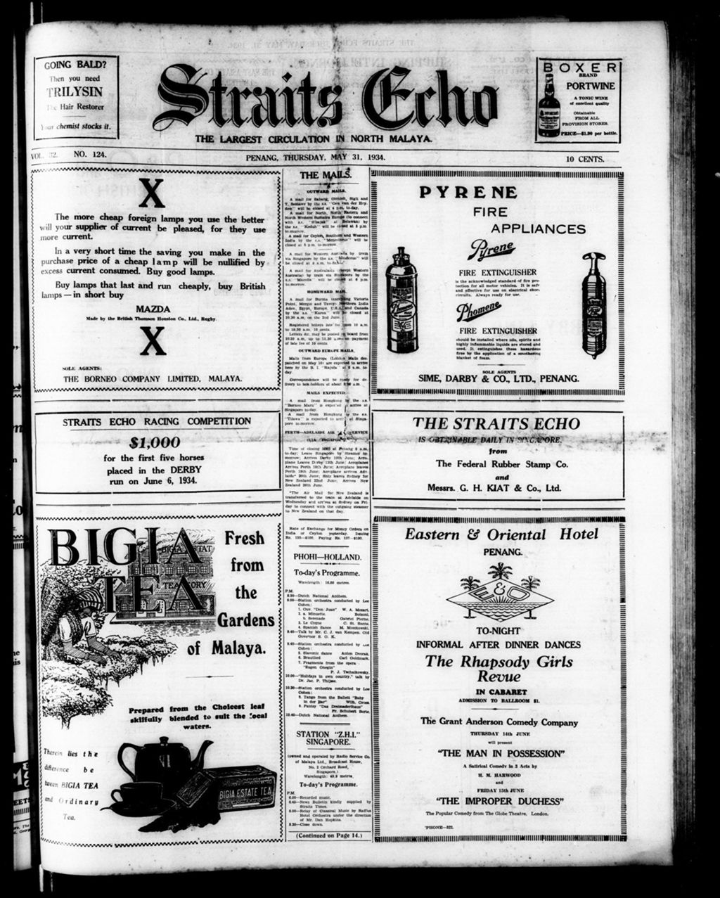 Miniature of Straits Echo 31 May 1934