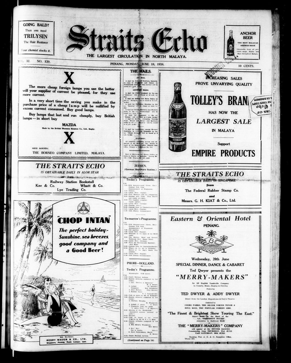 Miniature of Straits Echo 18 June 1934