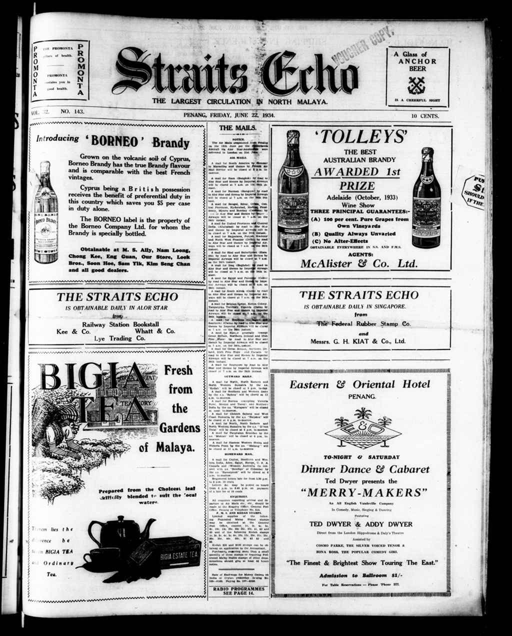 Miniature of Straits Echo 22 June 1934