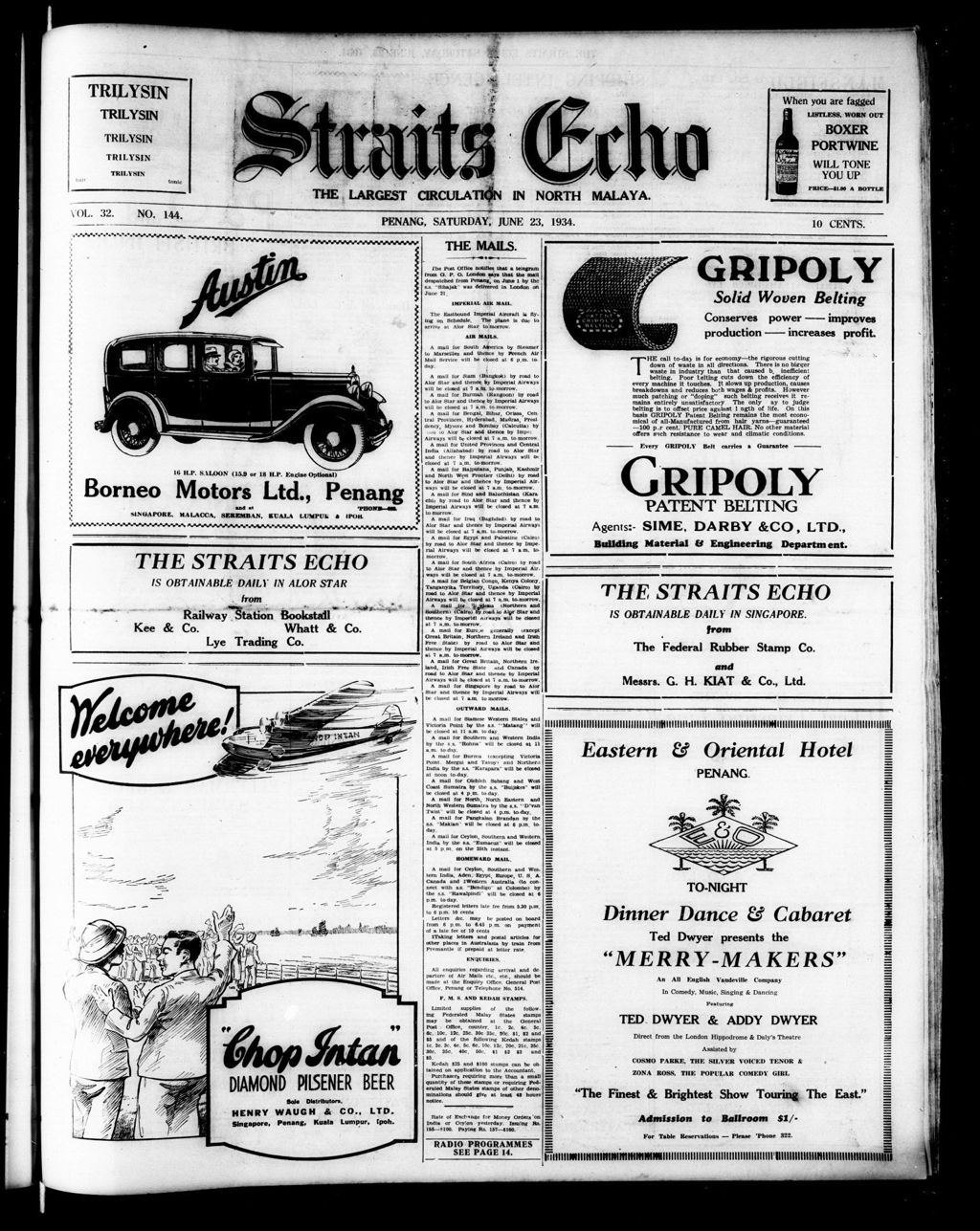 Miniature of Straits Echo 23 June 1934