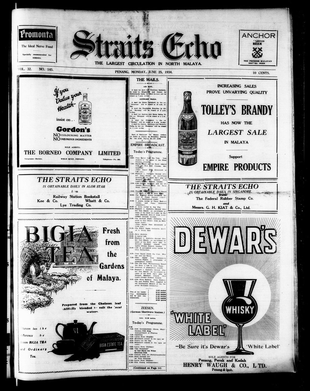 Miniature of Straits Echo 25 June 1934