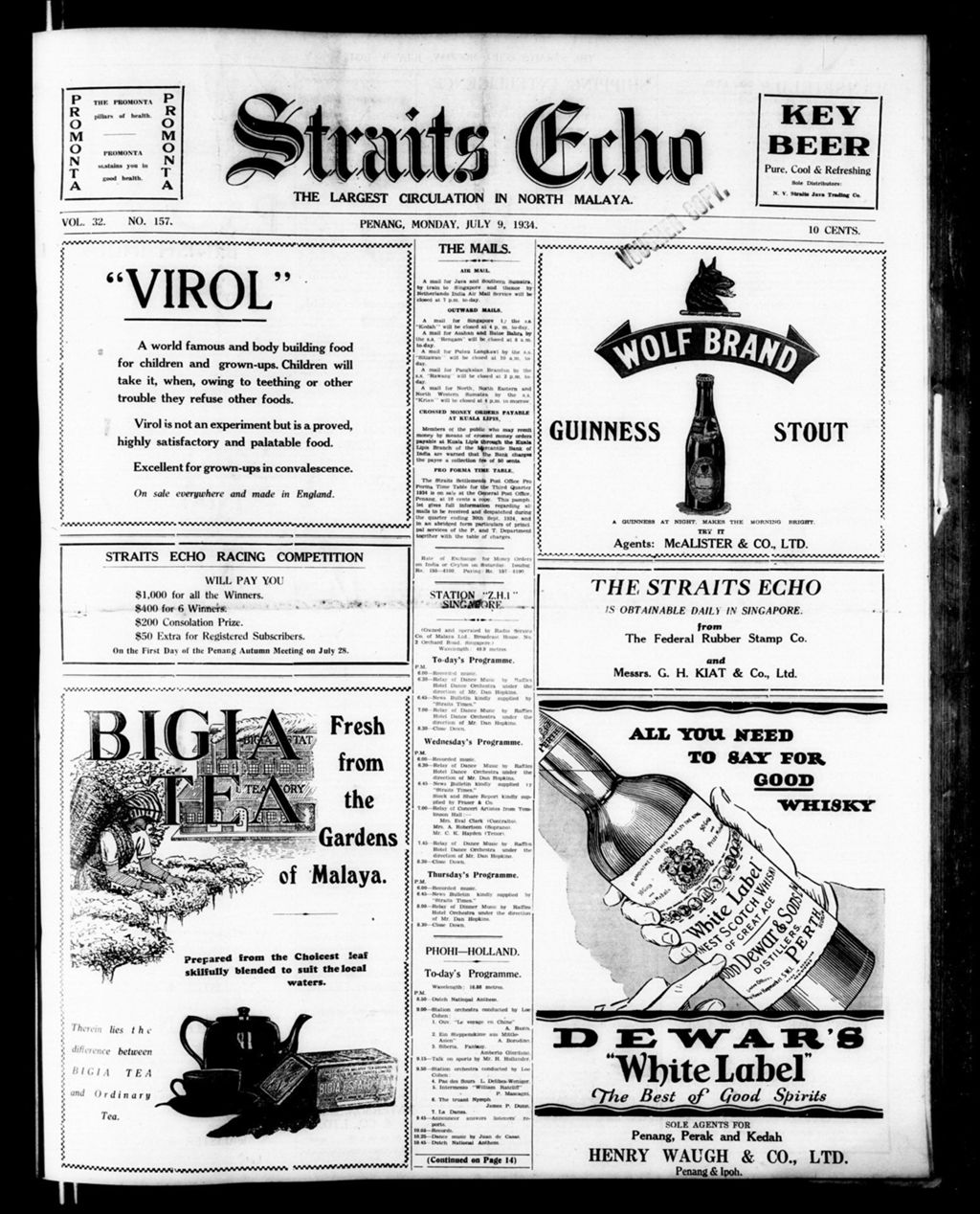 Miniature of Straits Echo 09 July 1934